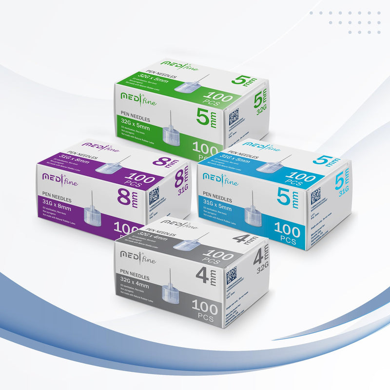[Australia] - Fine Insulin Pen Needles (31G 5mm) - Diabetic Needles for Insulin Injections, Ultra Fine Compatible with Most Diabetes Pens - 100 Ct, Pack of 2 100 Count (Pack of 2) 