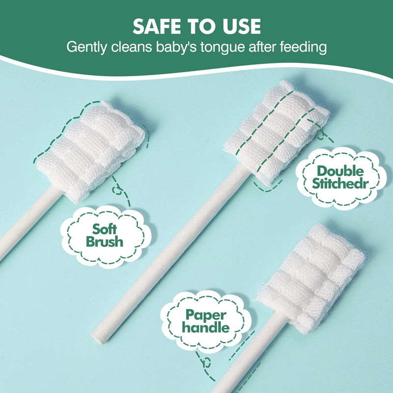 [Australia] - 52Pcs Baby Tongue Cleaner, Disposable Baby Toothbrush Oral Cleaner, Infant Gum and Tooth Cleaning Stick for Newborns, Toddler Mouth Cleaner 1 Count (Pack of 52) 