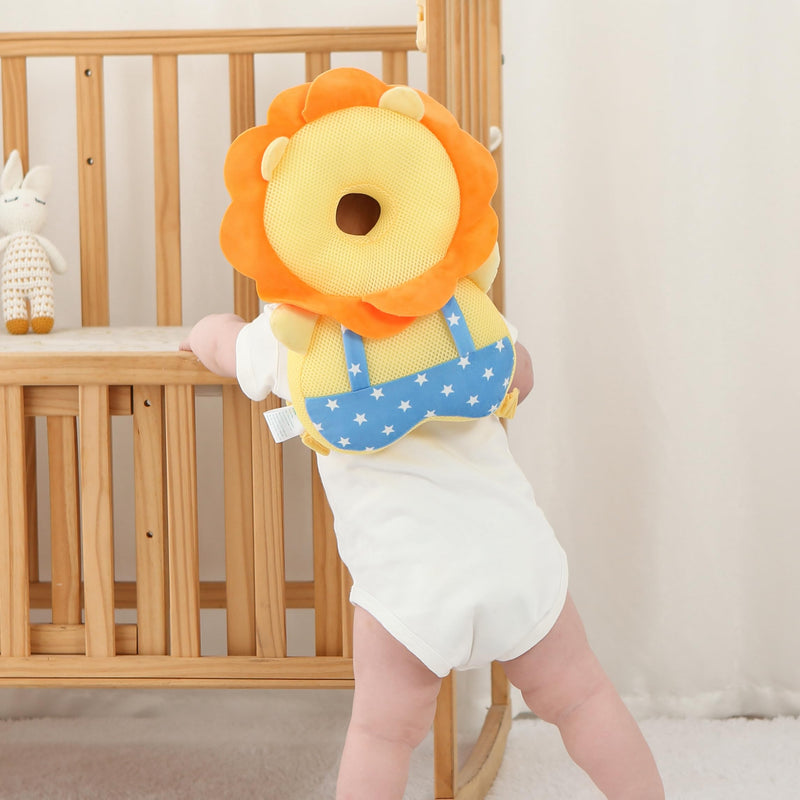 [Australia] - Baby Head Protector Backpack - Soft & Lightweight Head Protection Pillow for Bebe Walking and Crawling Lion 