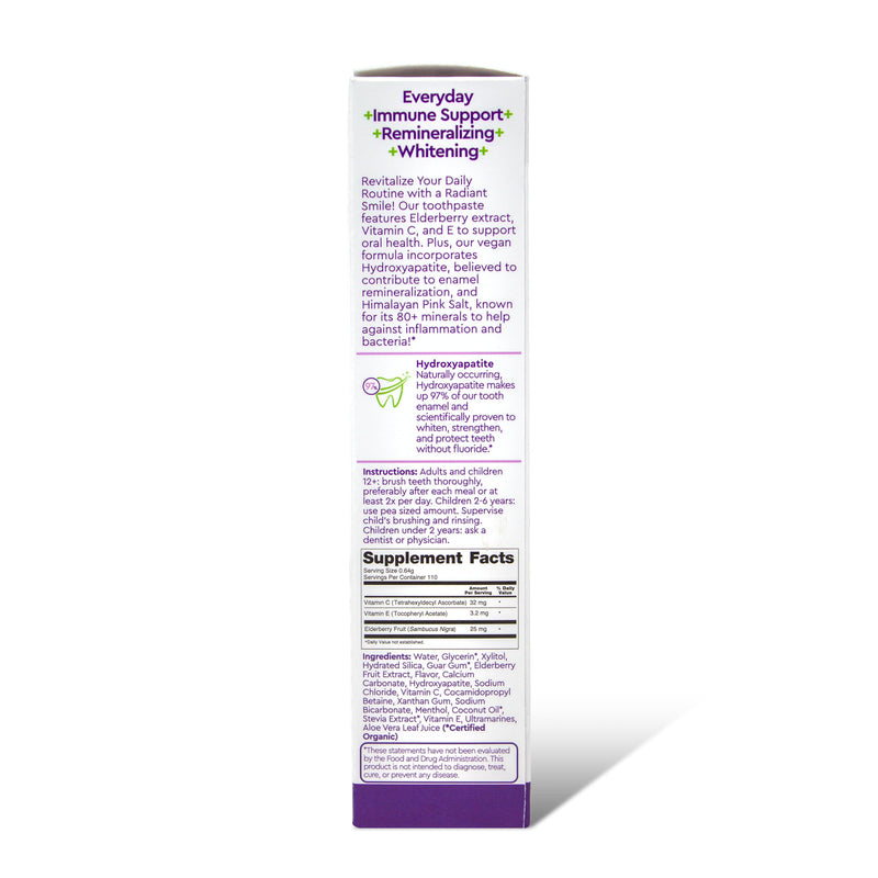 RADIUS ImmuniMinty Immune Support Toothpaste 2.5 Oz - Elderberry Mint - Pack of 3 2.5 Ounce (Pack of 3)