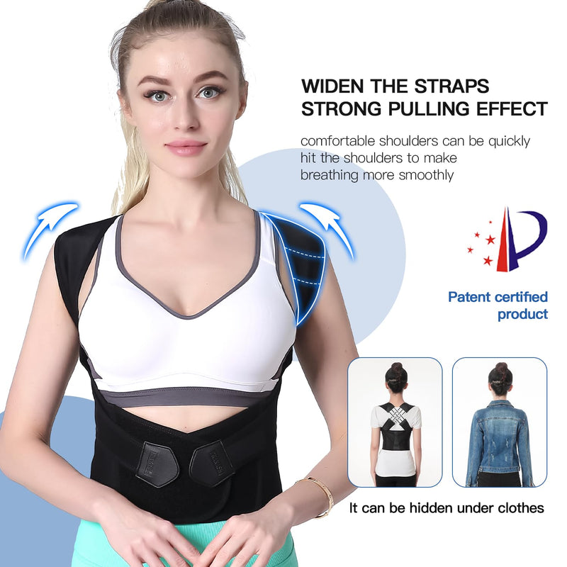 [Australia] - Posture Corrector for Women and Men, Adjustable Shoulder Posture Brace, Back Straightener Posture, Used for Middle and Upper Spine Large 