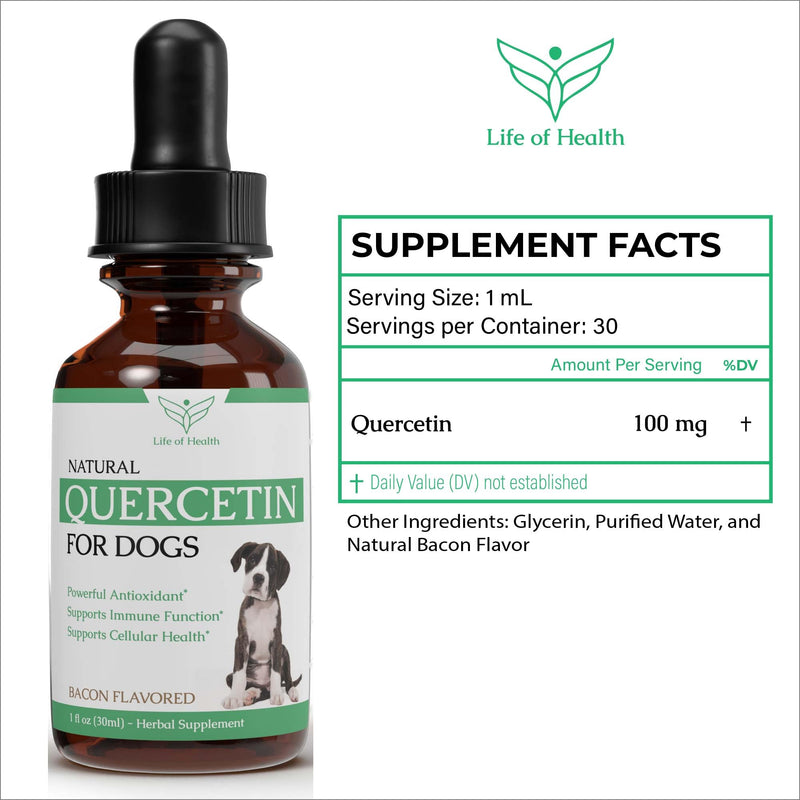 Quercetin for Dogs - Quercetin for Dogs Allergies - Dog Allergy Support - Dog Allergy - Quercetin - Quercetin Dog - Dog Allergies - Quercetin Supplements - Dog Allergy Relief - 1 fl oz - PawsPlanet Australia