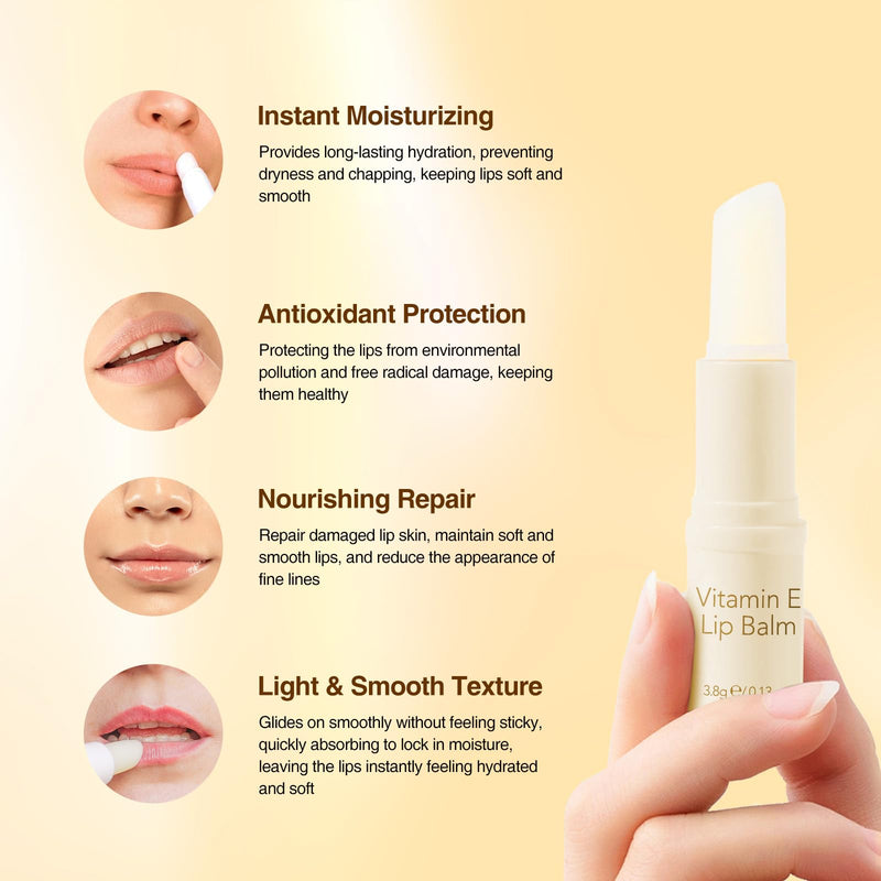 Neutriherbs Vitamin E Lip Balm, Nourish Dry Cracked Sensitive Lip-0.13oz | Moisturize Lip With Olive Oil Avocado Oil, Non-Greasy Long-Lasting Smooth Soften Chapped Lip Skin Suitable For Pregnant Women