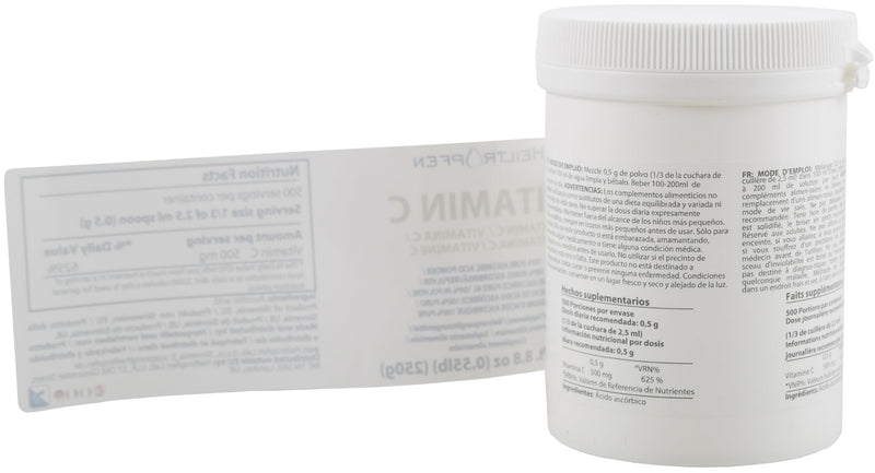 Pure Ascorbic Acid fine crystalline Powder | 0.55 lb - 250 g | Vitamin C | Pharma Ingredients (Ph. EUR, USP, BP) | Third-Party Tested | Heiltropfen®