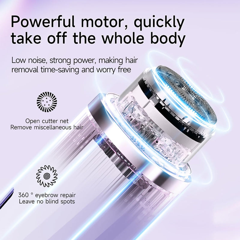 [Australia] - New Pinsliee Electric Razors for Women, Glowhave Double Headed Bikini Trimmer, Body Hair Shaver, Travel Razors for Women, Suitable for Underarms, Legs, Arms,Face (Pink Purple) Pink Purple 