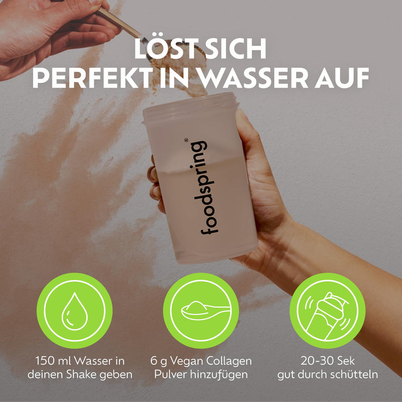 [Australia] - foodspring - Vegan collagen powder with VeCollal® - Plant-based collagen alternative identical to human type I collagen - With vitamin C for bones and skin - GMO-free (138 g, lemon flavor) 