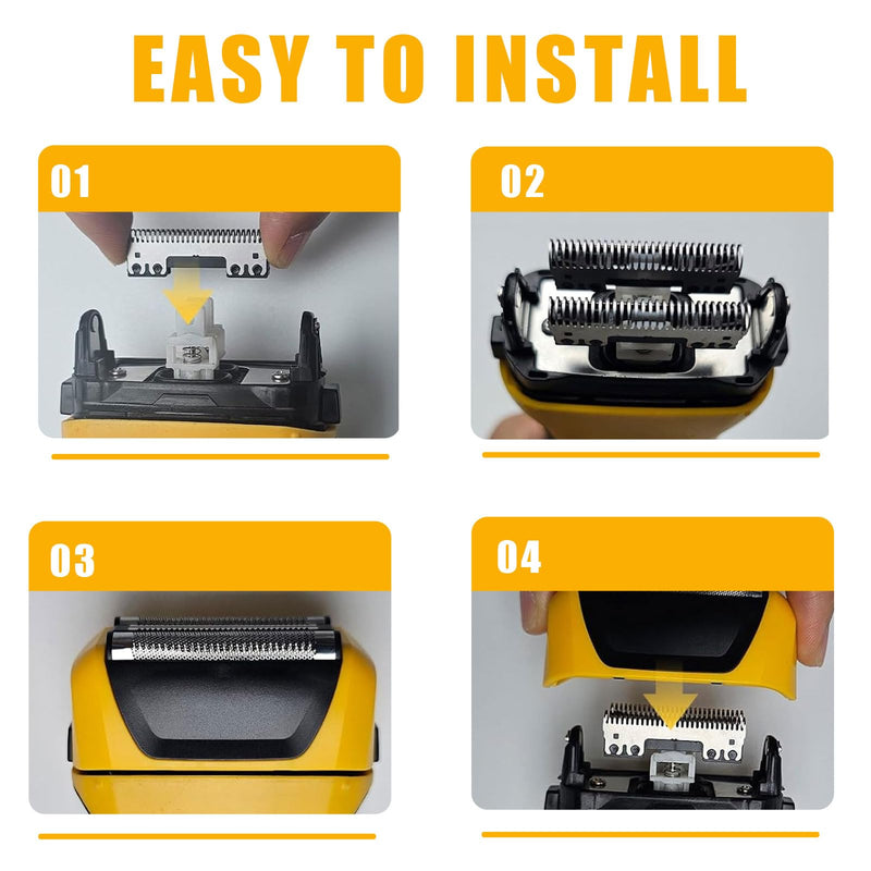 [Australia] - Yellow Shaver Replacement Foils, Cutters and Head Compatible with Wahl 7061 Series- Model 7045-100, 2 Packs 