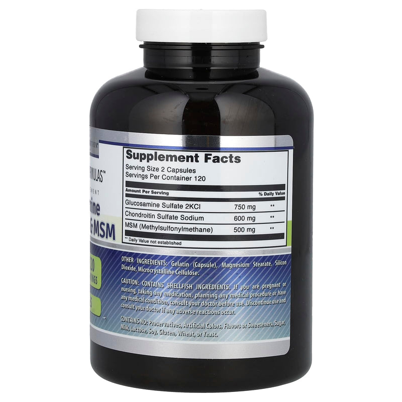 Amazing Formulas Glucosamine Chondroitin & MSM Supplement | 1850 Mg per Serving | 240 Capsules | Non-GMO | Gluten-Free | Made in USA 240 Count