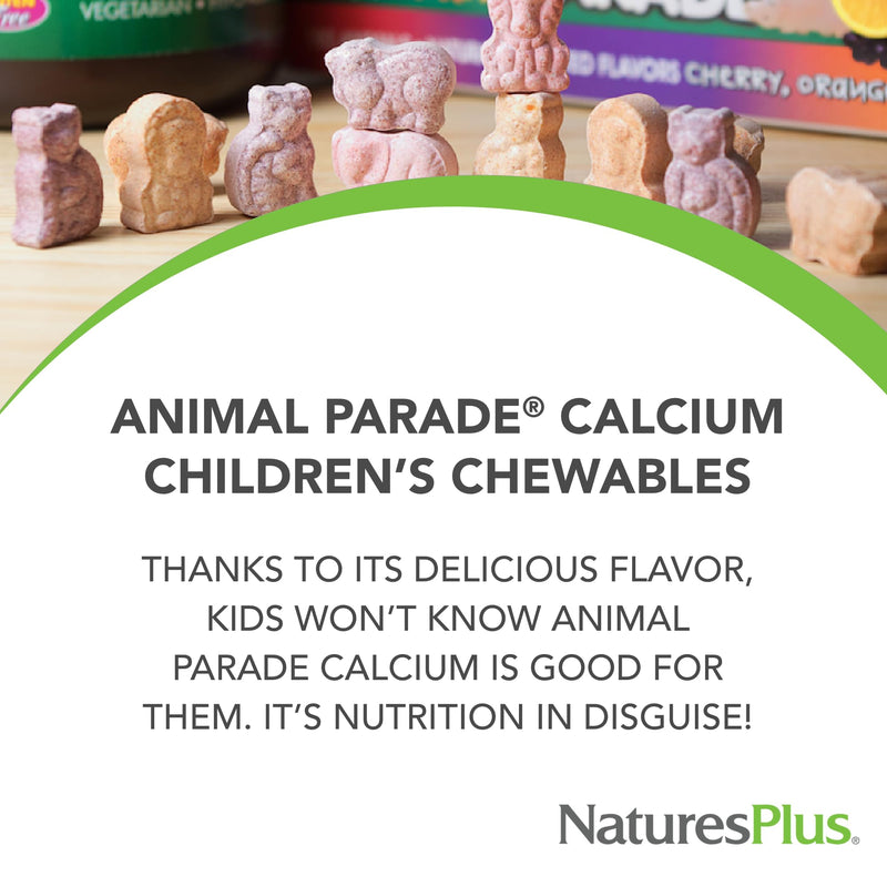 [Australia] - NaturesPlus Animal Parade Calcium, Vanilla Sundae Flavor - 90 Animal-Shaped Chewable Tablets - Pack of 2 - Promotes Healthy Bones - Vegan, Gluten Free - 180 Total Servings 