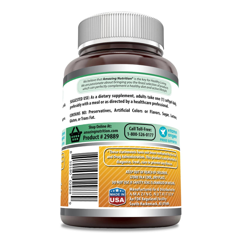 Amazing Formulas Vitamin D3 in Coconut Oil 5000 IU Supplement | Softgels | Non-GMO | Gluten-Free | Made in USA (1 Pack | 360 Count) Unflavored (360 Count)