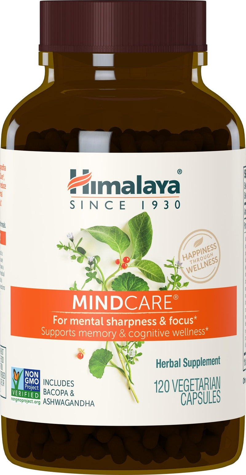 [Australia] - Himalaya MindCare, Nootropic Brain Supplement Booster for Mental Sharpness, Focus, Memory, and Cognitive Wellness, 1170 mg, 120 Capsules, 1 Month Supply 120 Count (Pack of 1) 