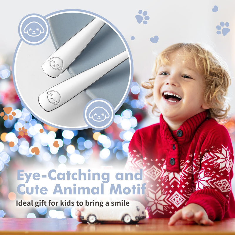 [Australia] - DRKIO Stainless Steel Toddler Forks Set - 12 Pieces Kids Forks Set Children Safe Food Grade Kids Silverware Small Forks Metal Toddler Utensils Dishwasher Safe Mirror Polished 