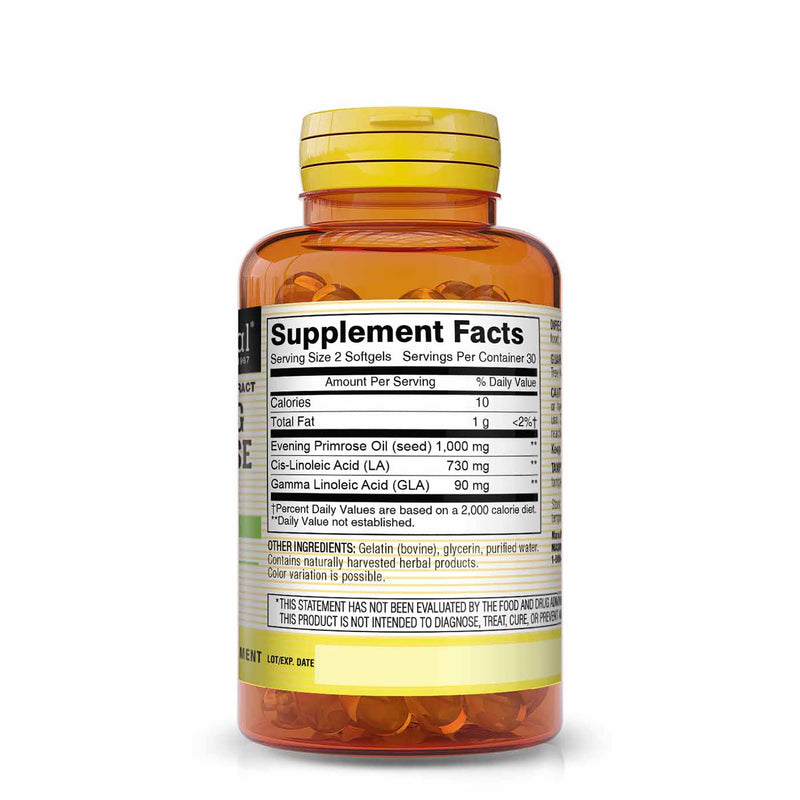 [Australia] - MASON NATURAL Evening Primrose Oil 1000 mg, Hormonal Balance & Skin Support for Women, Rich in Omega,6 GLA & LA, PMS & Menopause Relief Supplement, 60 Softgels 