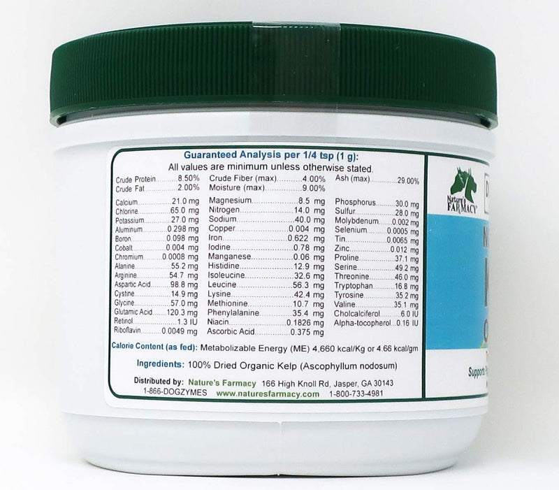 Dogzymes Organic Norwegian Kelp for Pets, a Valuable Nutrition Source Rich in Iodine to Support Gland Function, Especially The Thyroid (12 Ounce) 12 ounce - PawsPlanet Australia