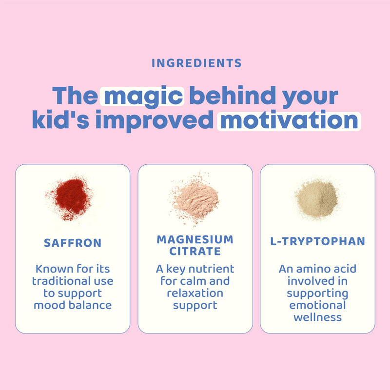 JoySpring Mood Magic Kids Saffron Sticks, Cherry Lime, 25 Ct, 4+ | Magnesium citrate and Vitamin D3 with calming herbs, supports calm and balanced feelings, sugar-free single-serve drink mix 25 Count (Pack of 1)