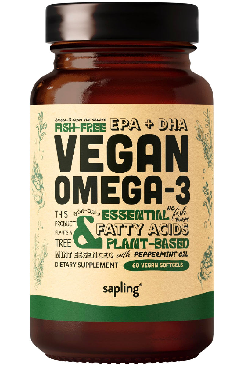 Vegan Omega 3 & Vegan Vitamin B Complex Bundle - Plant-Based DHA & EPA Fatty Acids, Essential B Vitamins with Whole Food Blend, B1, B2, B3, B5, B6, B7, Folate