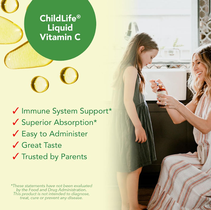 [Australia] - CHILDLIFE ESSENTIALS Liquid Vitamin C - Pure Vitamin C Liquid Supplement for Kids, Toddlers, & Babies, Immune System Support, Natural Orange Flavor, 4 Fl Oz (Pack of 1) 4 Fl Oz (Pack of 1) 