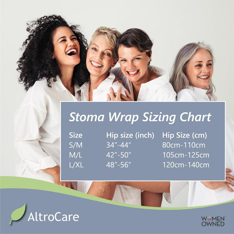 [Australia] - Stoma Support Garment. 2-Layer ostomy wrap with inner pocket to hold stoma bag. (M/L) Medium/Large 