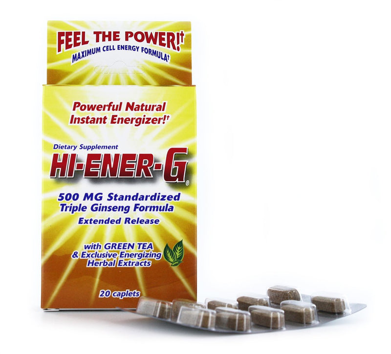[Australia] - Hi-EnerG Triple Ginseng Energy Supplement, 500 mg, 20 servings 