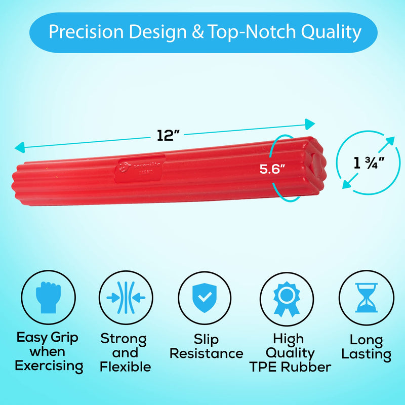 [Australia] - Serenilite Flexible Resistance Bar, Grip Strength Trainer, Resistance Band, Forearm Exerciser Workout, Flexible Bar for Tennis Elbow, Golfers Elbow, Physical Therapy, Pain Relief, Tendonitis, Recovery Hard (Blue) 