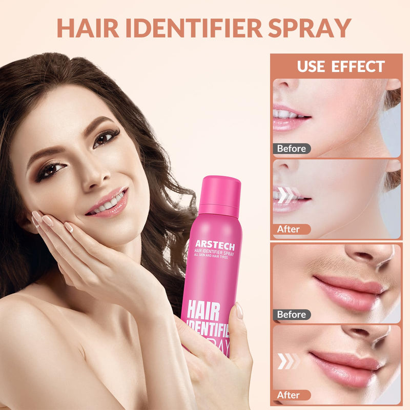 [Australia] - Hair Identifier Spray for Face Shaving Dermaplaning Tool 4 Pack Skin Body Dermaplaning Spray for Women with 16 Face Razor for Face Shaver Hair Removal Kit Excess Hair Dermaplane Razor for Women Face Rose Red 4 PACK 