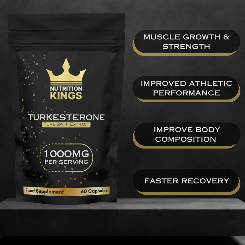 Turkesterone Pure 24:1 Extract, 1000mg, 60 Capsules, Food Supplement, Made in UK