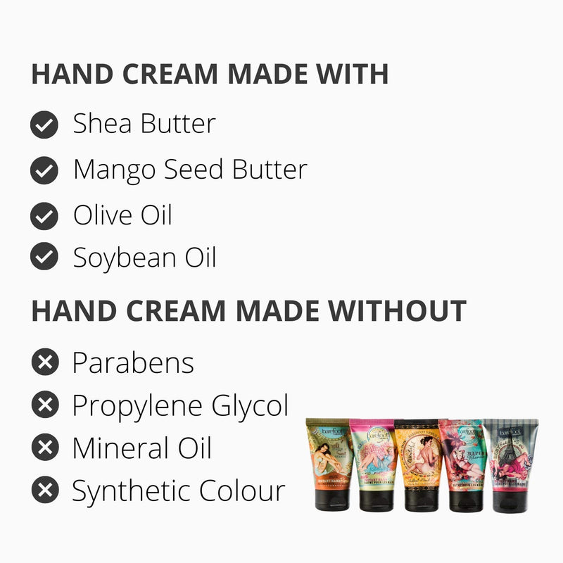 [Australia] - Barefoot Venus Moisturizing Instant Hand Repair Mini Bundle (5pc) Wild Ginger & Sweet Orange, Coconut Kiss, Essential Oil, Maple Blondie and Ruby Red 