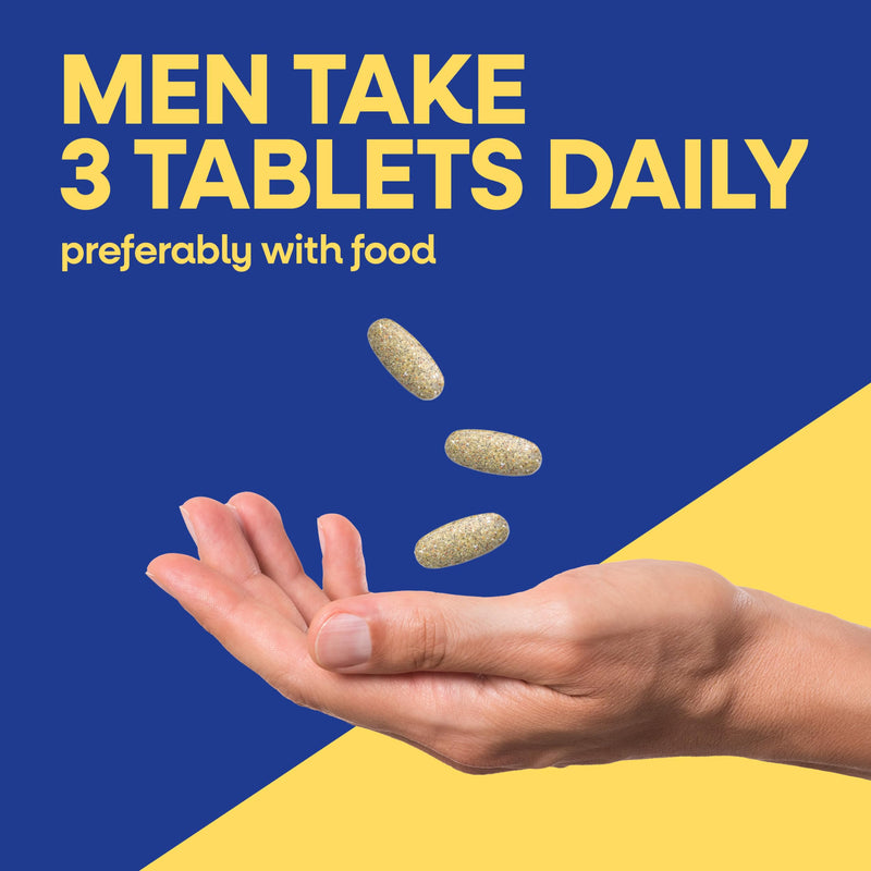 Nature's Way Alive! Men’s Max3 Potency Daily Multivitamin, 90 Tablets | High Potency Multivitamin for Men with B-Vitamins for Cellular Energy*, Supports Heart, Muscle and Eye Health* 90 Count (Pack of 1)