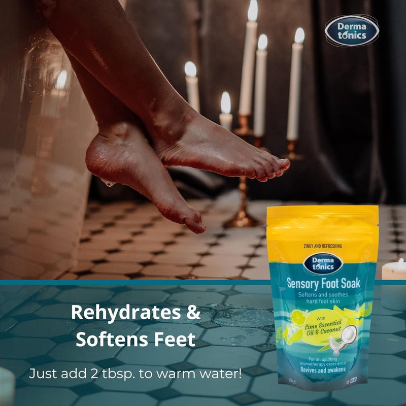 [Australia] - Dermatonics Sensory Foot Scrub 125ml & Foot Soak 350g | Exfoliates, Softens & Improves Skin 