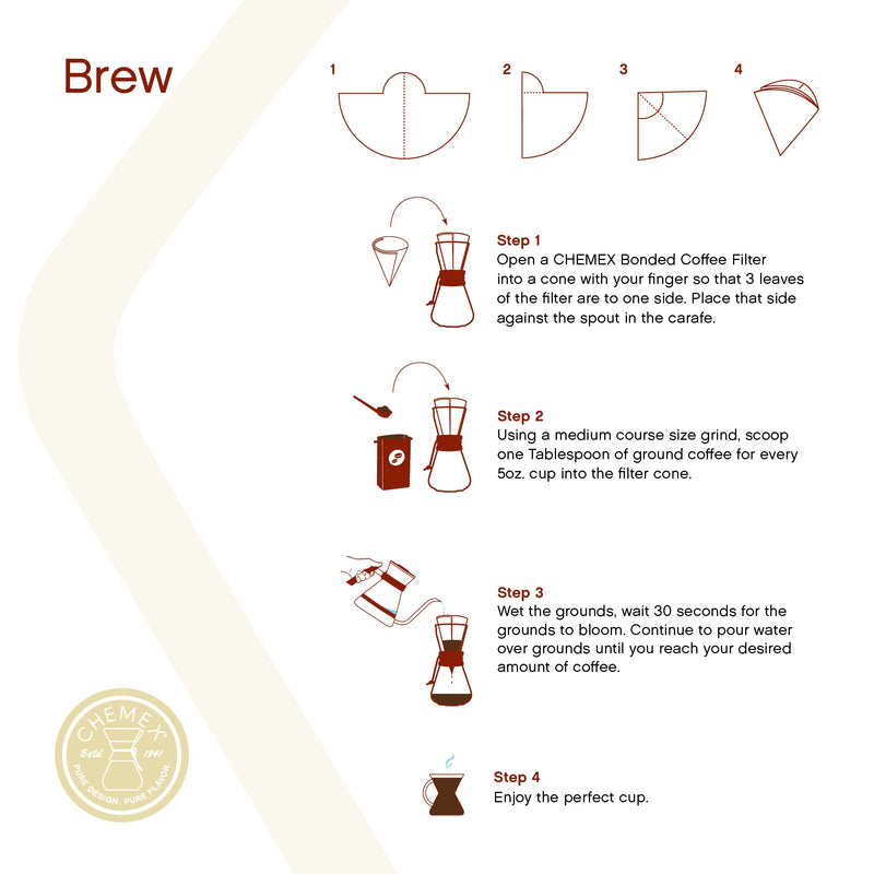 [Australia] - Chemex Bonded Filter - Half Moon - 100 ct 