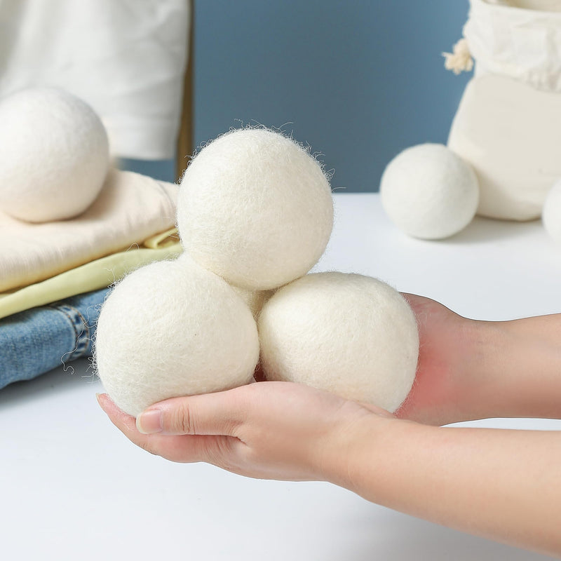 [Australia] - Wool Dryer Balls XL 6-Pack, Dryer Balls Laundry Reusable Reduce Clothing Wrinkles, Drying Clothes Faster 6pcs Xl 