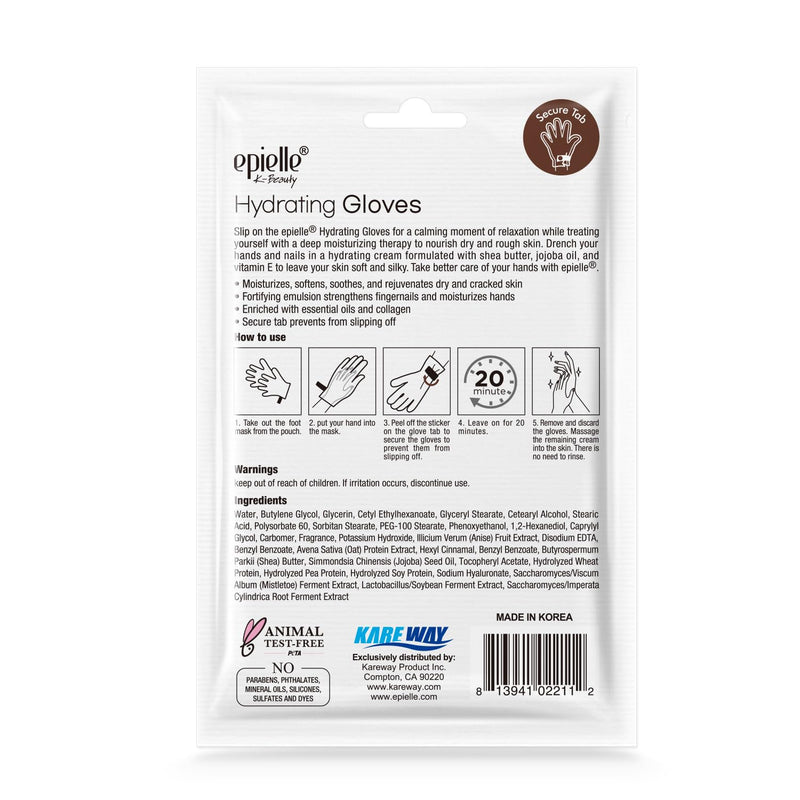 [Australia] - Epielle Hydrating Hand & Foot Masks 12 Pairs, Deep Moisturizing Socks & Gloves, Soften Dry Hands & Cracked Heels with Shea Butter & Jojoba Oil, Korean Skin Care, Foot Spa, Self Care Gifts for Women Hydrating Socks & Gloves 