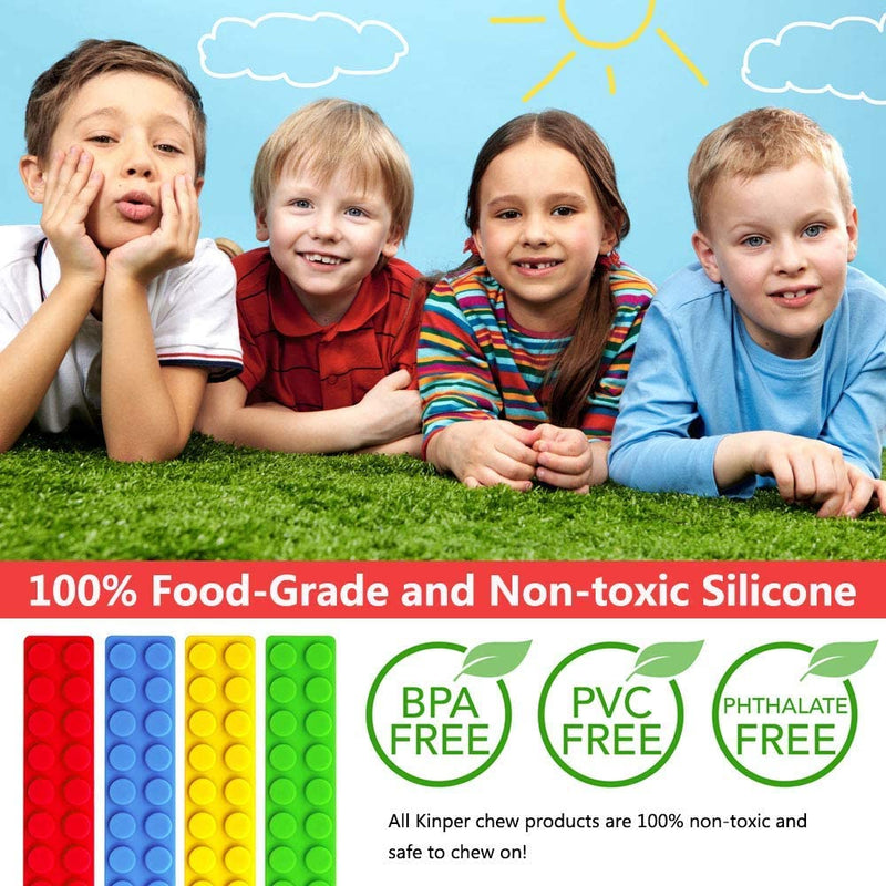 [Australia] - Chew Necklace, SLGOL 6 Pack Mace Chew Necklace for Sensory Kids, BPA Free, Food- Grade Silicone Oral Motor Aids chewelry Chewy Necklace Sensory for Autism, ADHD, Anxiety, or Other Special Needs 