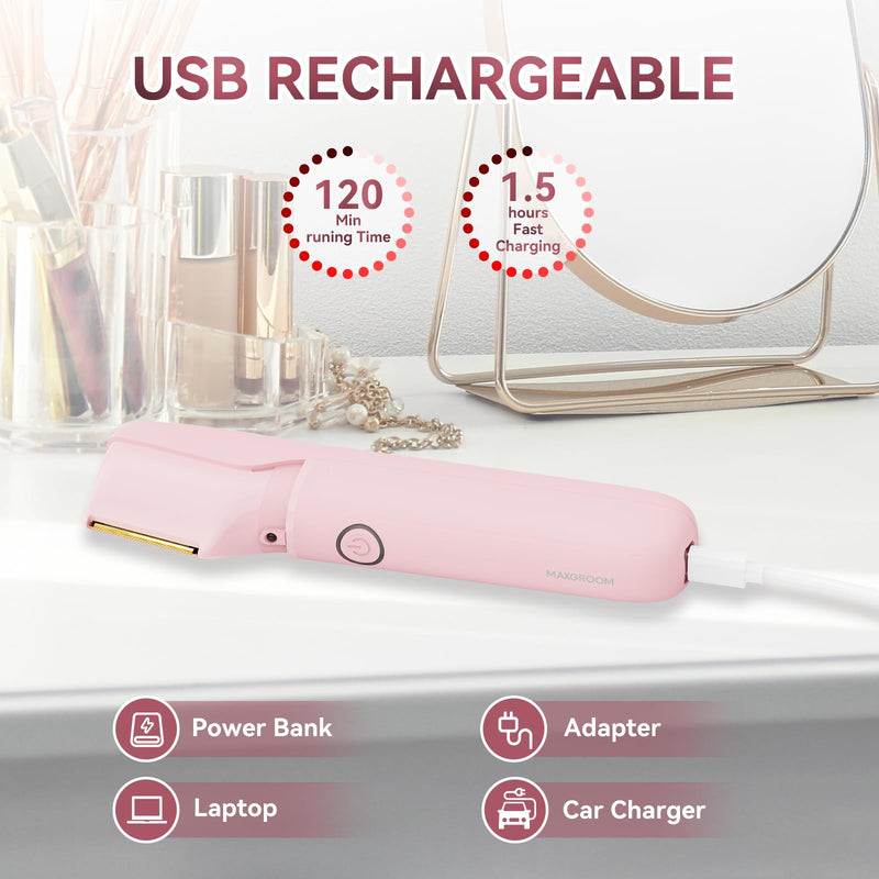 [Australia] - Women's Bikini Trimmer - Painless Body Shaver with Curved Single Blade, Waterproof for Sensitive Skin & Intimate Areas 