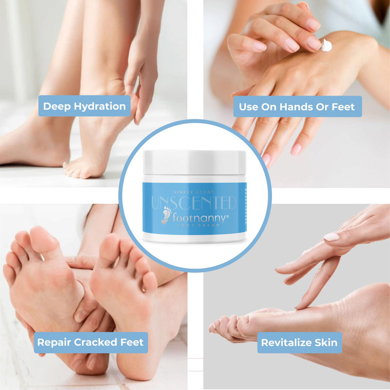 [Australia] - Footnanny - Unscented Foot Cream - Soothes Cracked Heels and Dead Skin with an Old Fashion, Invigorating Formula 