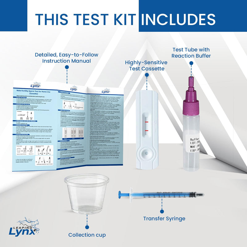 Super Sperm Check Male Fertility Test Kit, WHO-Recommended Sensitivity, Shows Normal or Low Sperm Count, at Home Sperm Test Clear Results in Minutes, Sperm Health Vasectomy Test Kit
