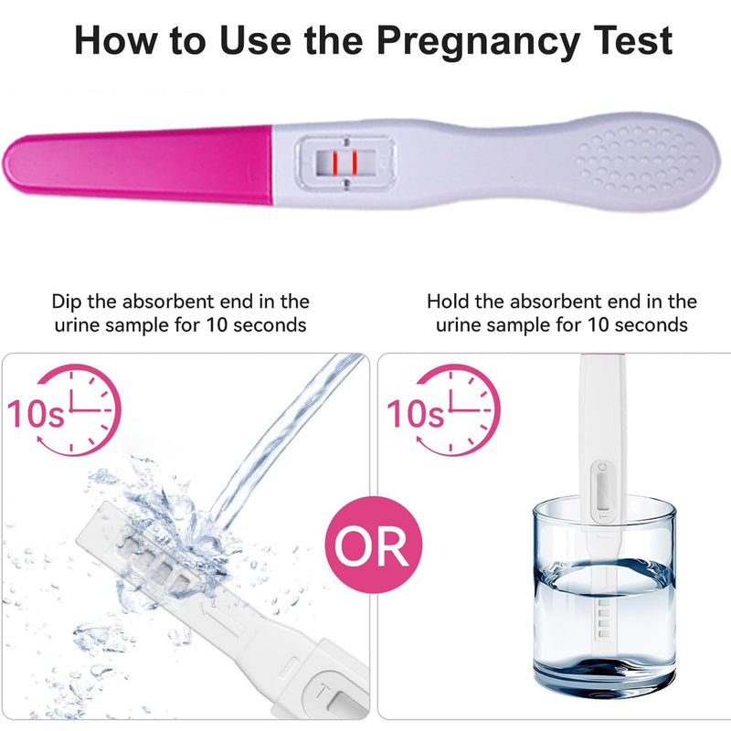 Pregnancy Test Early Detection, 3 Pack, 10 MIU/mL | Ultra-sensitive 10 mIU/mL hCG detection, Results in in 40 seconds, 6 days before missed period, Over 99% accurate 3 Count (Pack of 1)