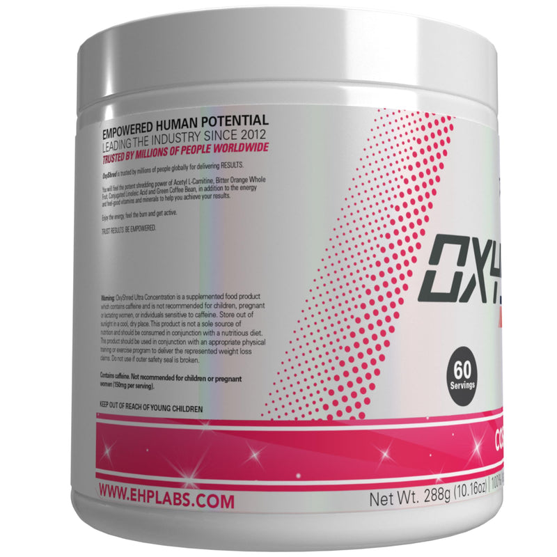 EHPlabs OxyShred Thermogenic Pre Workout Powder & Shredding Supplement - Clinically Proven Pre Workout Powder with L Glutamine & Acetyl L Carnitine, Energy Boost Drink - Cosmic Blast, 60 Servings