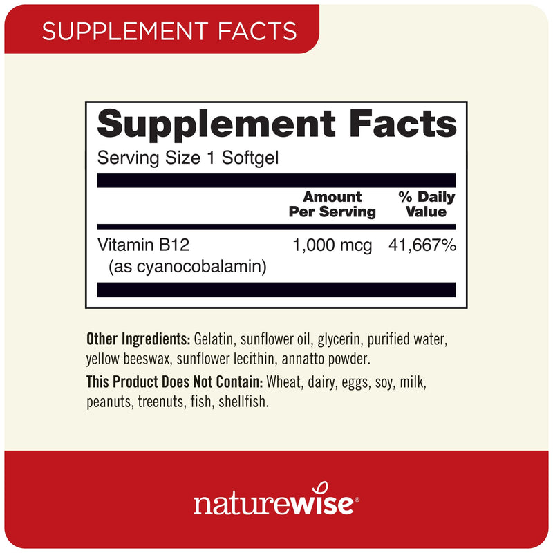 NatureWise Vitamin D3 2000iu 360 Count and Vitamin B12 1000mcg 60 Softgels for Energy, Immune Support and Healthy Muscle Function