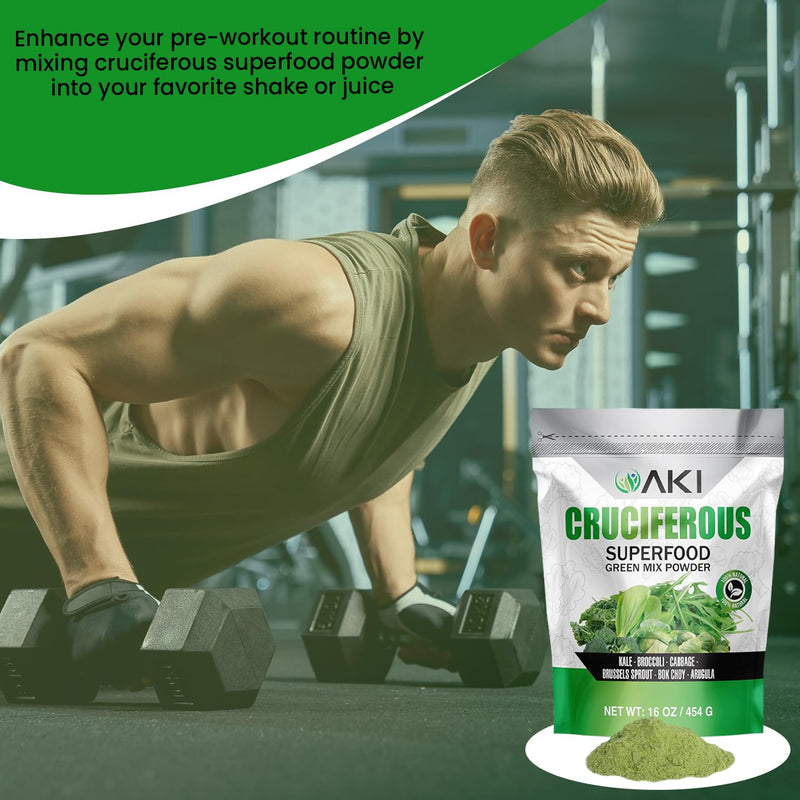 Cruciferous Superfood Powder - Phytonutrients & Long Shelf Life - 16oz/454g 1 Pound (Pack of 1)