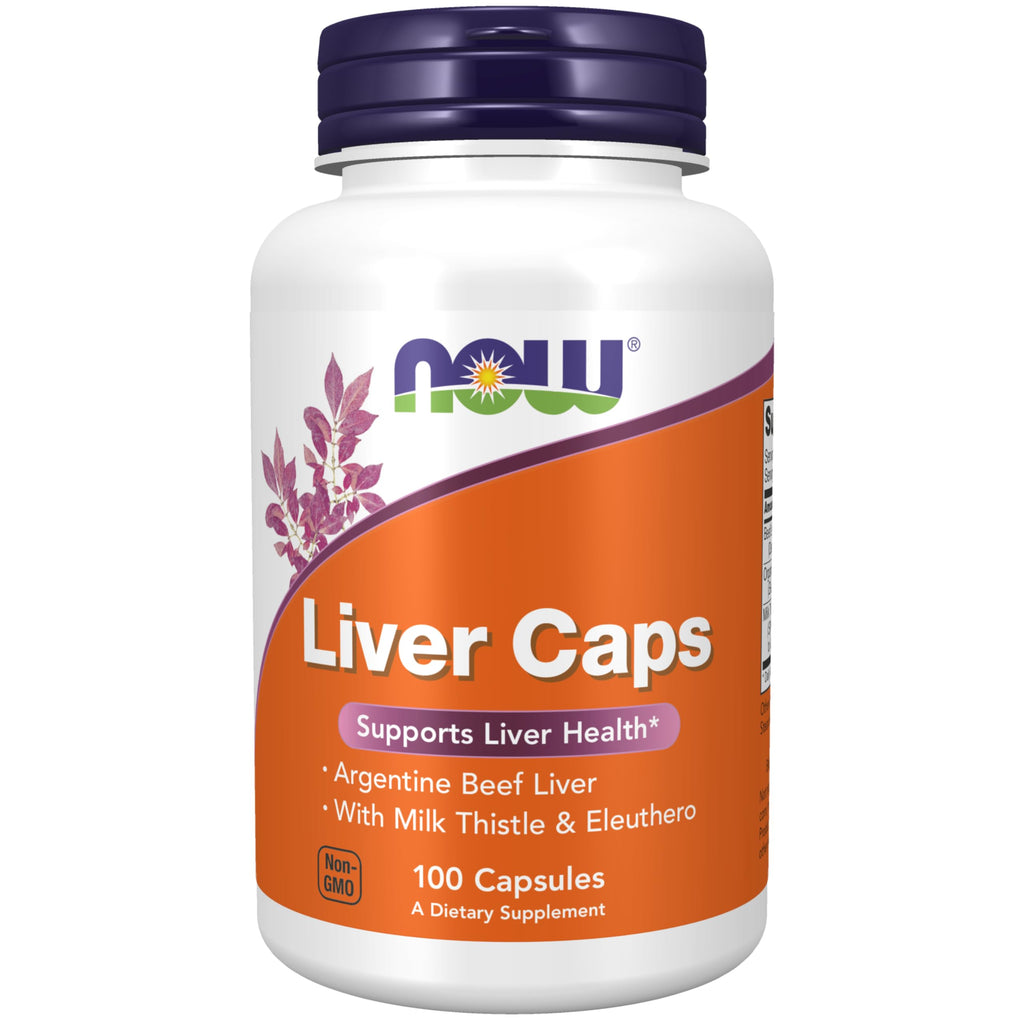 NOW Supplements, Liver Caps with Milk Thistle and Eleuthero, Supports Liver Health*, 100 Capsules