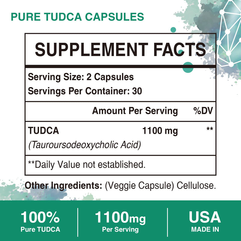 [Australia] - TUDCA 1100mg for Liver Cleanse Detox and Repair, 3rd Party Tested Advanced TUDCA Supplements, Ultra Strength Bile Salt TUDCA Liver Supplement, 180 Capsules (Pack of 3) 60 Count (Pack of 3) 