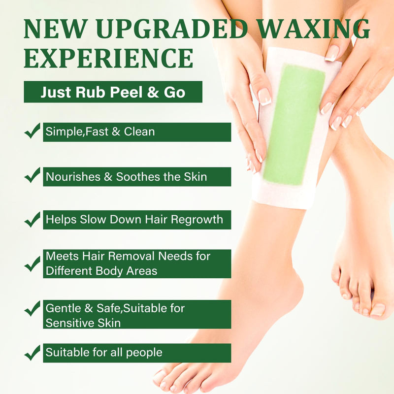 [Australia] - Facial Wax Strips For Hair Removal, Facial Hair Removal For Women, Waxing Kit For Women's Face, Bikini, ChestBody, Arms, Legs, Back, & Brazilian 80PCS Waxing Strips & 4 calming Oil Wipes 80PCS 1 Count (Pack of 80) 