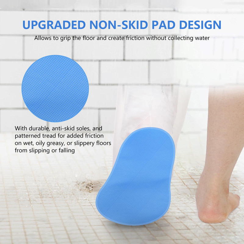 [Australia] - YUNCHI Upgraded Extra Wide Full Leg Cast Cover for Shower after Knee Surgeries with Non-Slip Bottom for Leg Wounds, Bandage, Large Cast, Knee Immobilizer/Brace, Walking Boots, Reusable NEW-Extra Wide-Full Leg 