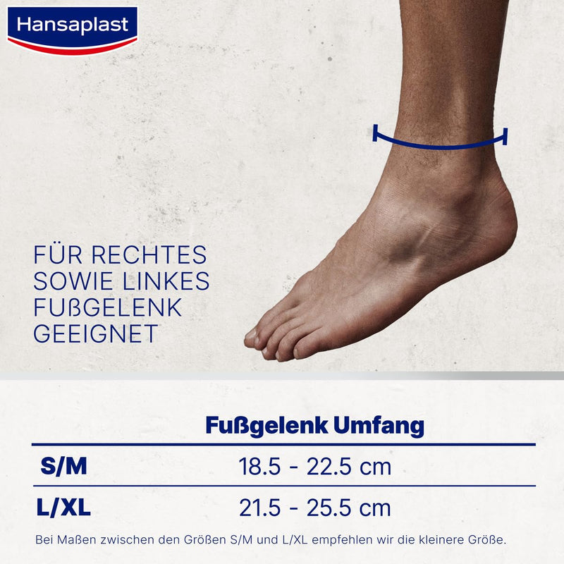 [Australia] - Hansaplast Performance ankle bandage, ankle bandage stabilizes & relieves the joint, ankle bandage for right & left ankle supports active recovery, size L/XL 