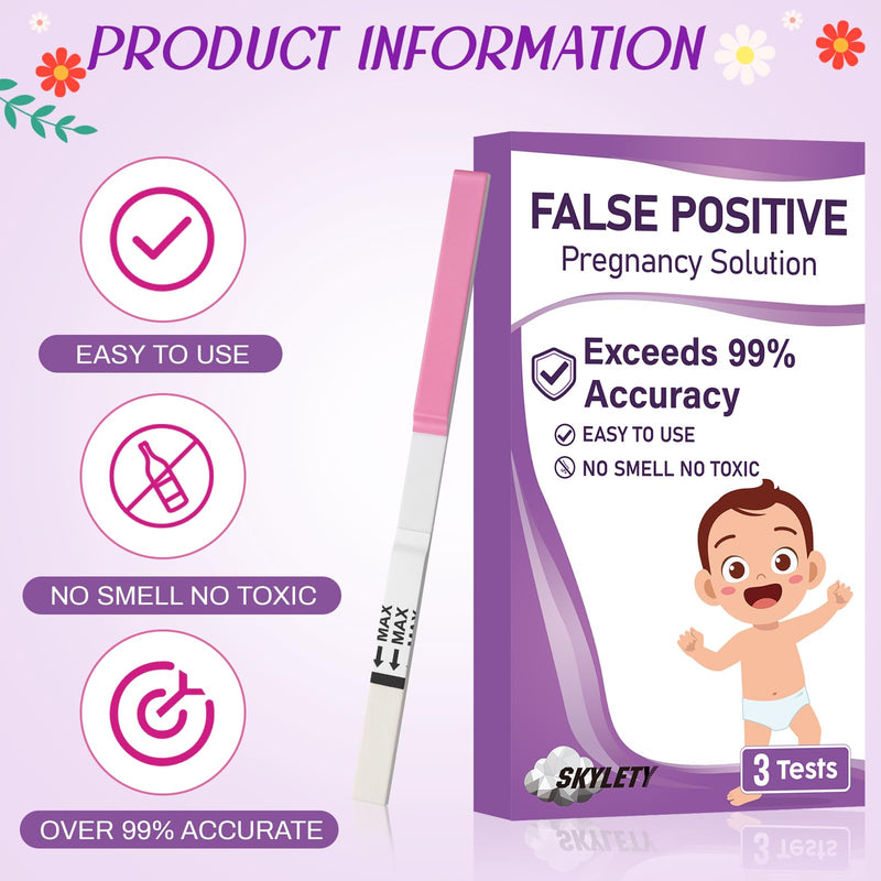 Skylety 3 Pcs Prank False Positive Pregnancy Solution Fake Any Pregnancy Test to Be Positive Including 3 Small Urine Cups(Stylish Style) Stylish Style