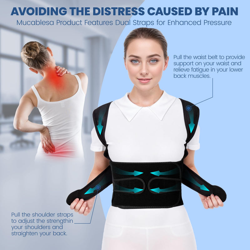 Posture Corrector for Women and Men-Adjustable Back Brace Straightener Upper and Lower Back Pain Relief - Scoliosis, Hunchback, Hump, Thoracic, Spine Corrector (Small) Small