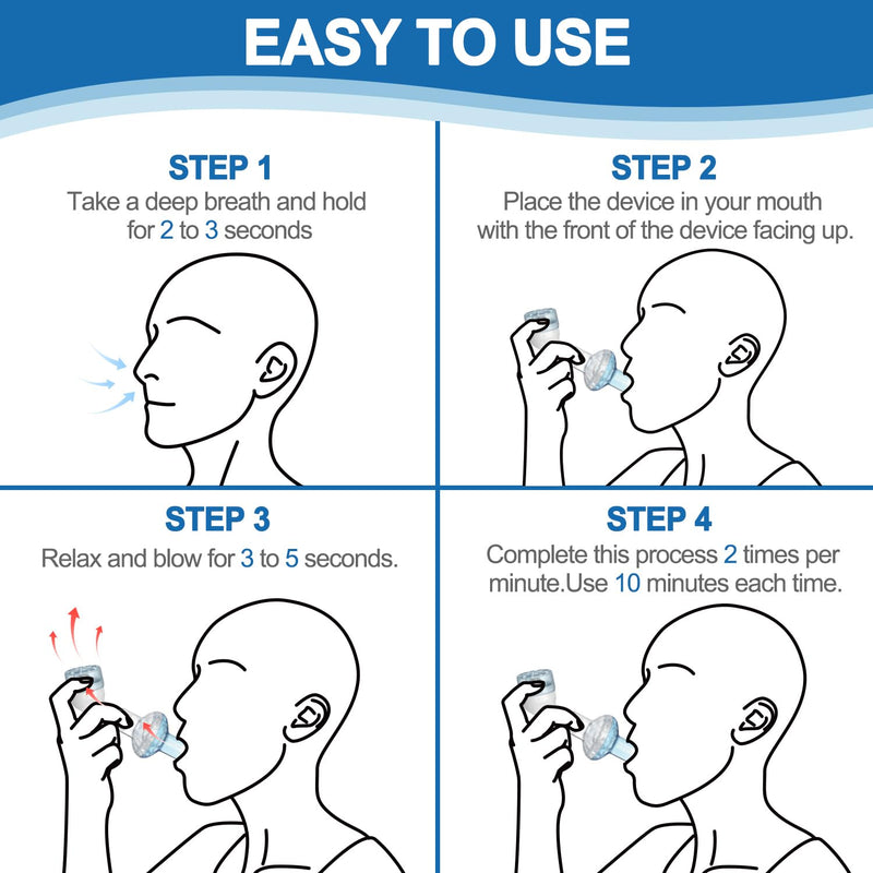 [Australia] - Breathing Trainer, Non-Measuring Exerciser, FSA and HSA Eligible Portable Breathing Training Device with 2 Filters to Develop Respiratory Muscles and Strengthen Capacity 