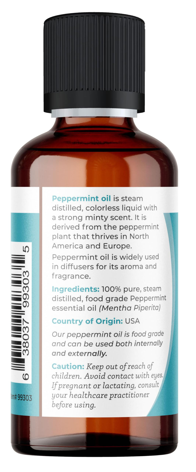 [Australia] - Viva Doria 100% Pure Northwest Peppermint Essential Oil, Undiluted, Food Grade, Steam Distilled, Made in USA, 30 mL (1 Fluid Ounce) 1 Fl Oz (Pack of 1) 