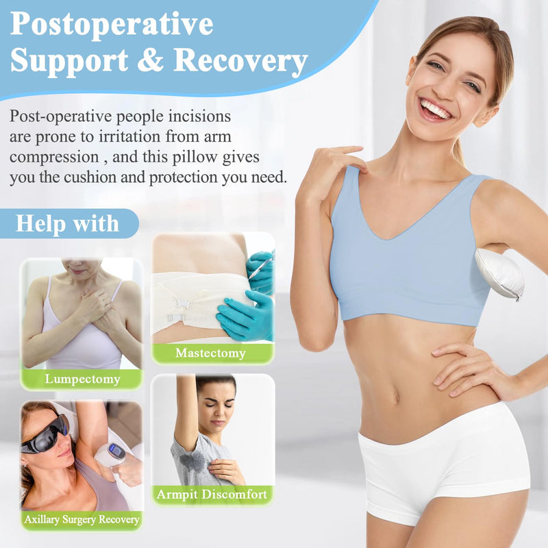 [Australia] - Lymphedema Axilla Pillow, Mastectomy Lumpectomy Pillows Post Surgery, Breast Surgery Recovery Pillow for Sleeping, Underarm Armpit Pillow for Pain Relief, Mastectomy Recovery Kit (2PCS) 2Pcs 